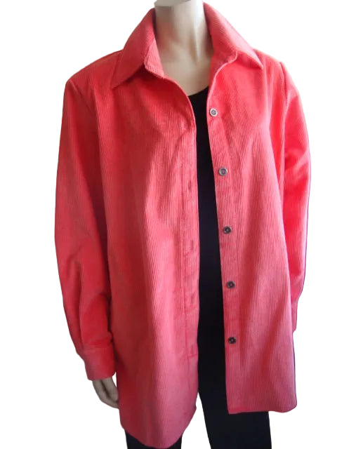 0061 Cord Jacket-Shirt (PINK only) - Image 1
