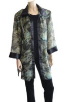 Crushed Satin Trim Jacket - Image 2