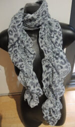 Animal Print Chiffon Scarf - Image 2
